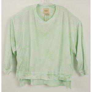 New Found Los Angeles Women's Medium Oversized Green Tie Dye Crew Sweatshirt USA